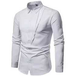 Элегантные повседневные мужские рубашки slim fit Camisa Social Masculina мужские рубашки с длинным рукавом Chemise Homme рубашки мужская одежда