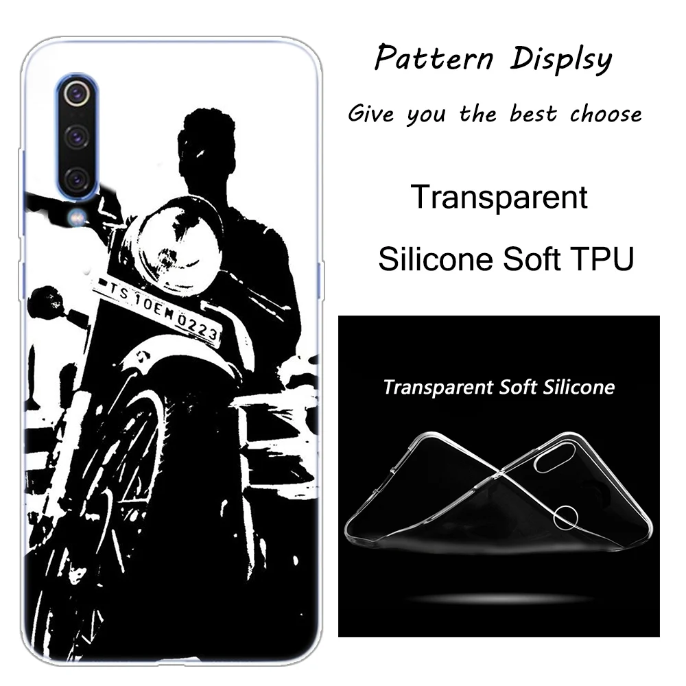 Винтаж Мотоцикл силиконовый чехол для Xiaomi Pocophone F1 9T 9 9SE 8 A2 Lite A1 A2 Mix3 Redmi K20 7A Note 4 4X5 6 7 Pro S2 крышка - Цвет: 011