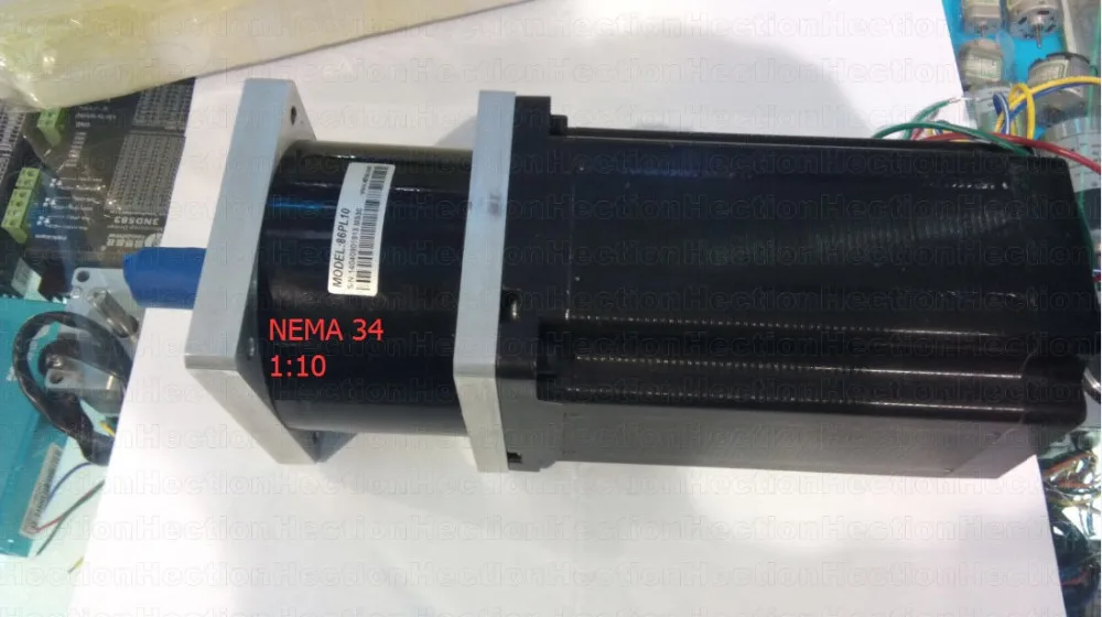 NEMA 34 шаговый двигатель 86HS120 установить с планетарный редуктор соотношение 1:10 макияж мотор-редуктор может выход 120 Нм
