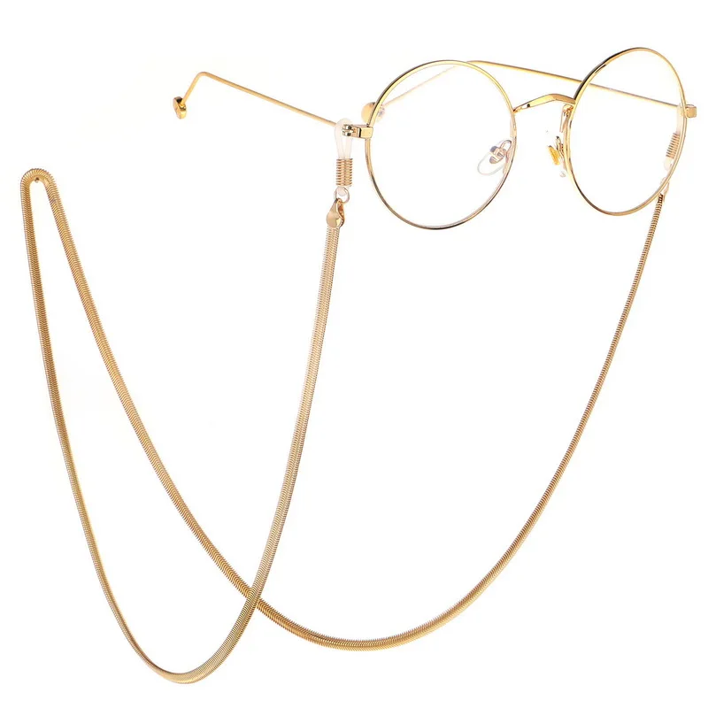 F. J4Z Новые мужские очки цепи Мода хип-хоп золотая цепочка для очков держатель женские очки ремни солнцезащитные очки аксессуары - Цвет: No.2 Flat chain