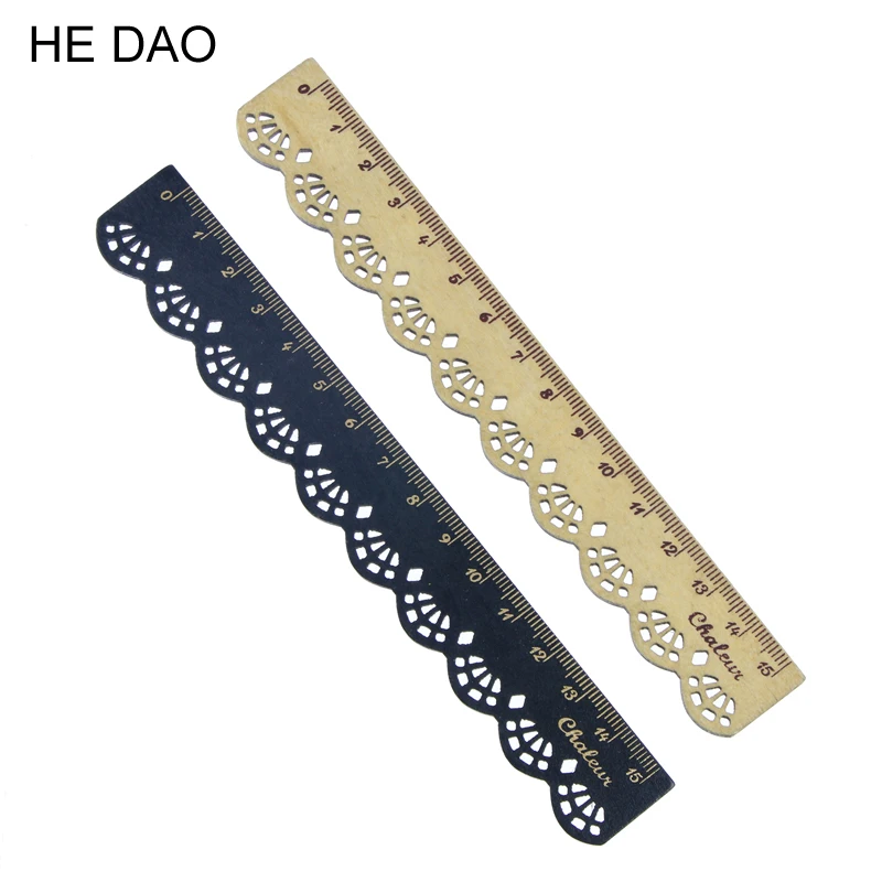 

1Pcs Korea Kawaii Cute Stationery LACE Wood Ruler Sewing Rulers School Kids Stationary Essential Present Gift Reward