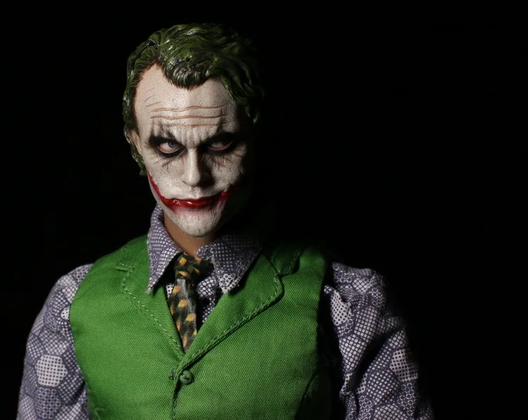 

1/6 scale figure doll Batman joker in Purple Coat Heath Ledger head+body+Clothes 12" Action figure doll Collectible Model NO BOX
