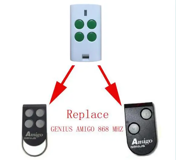 For GENIUS AMIGO compatible garage door remote control 868MHZ after market marantec remote control 868mhz