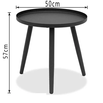 Небольшой журнальный столик в скандинавском стиле из кованого железа, современный минималистичный угловой столик для гостиной, несколько поднос для балкона, круглый столик, табл - Цвет: 2
