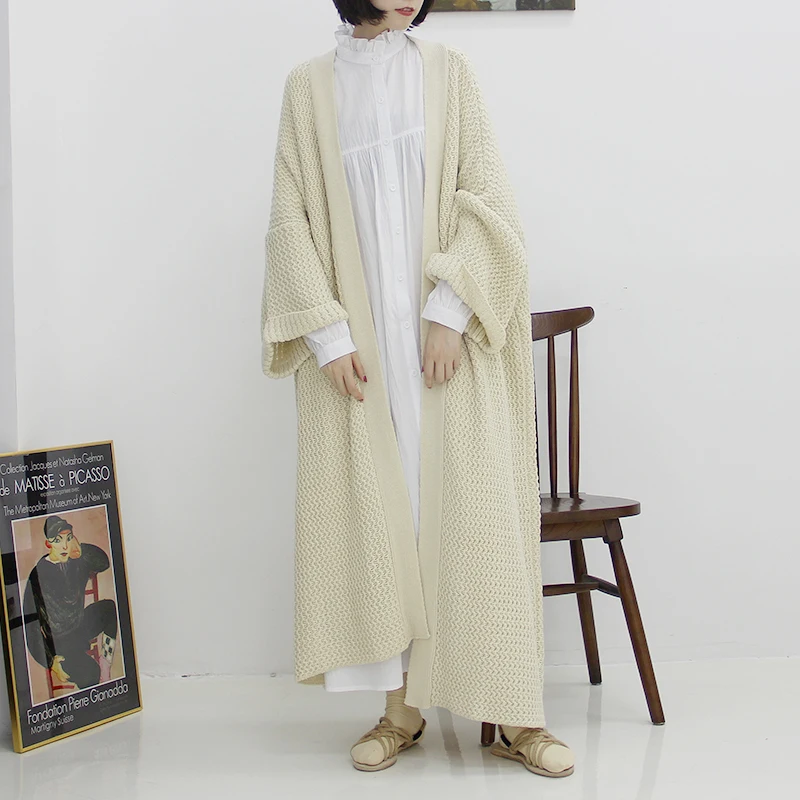 

EWQ 2019 New Autumn Fashion Women Clothing Knitting Batwing Sleeves Ins Hot Sales Loose Long Cardigan Mohair Jacket WC76500