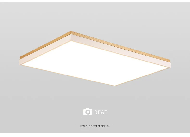 Супер тонкий современный светодиодный потолочный светильник прямоугольный круглый квадратный Nordic дерева светодиодный потолочный