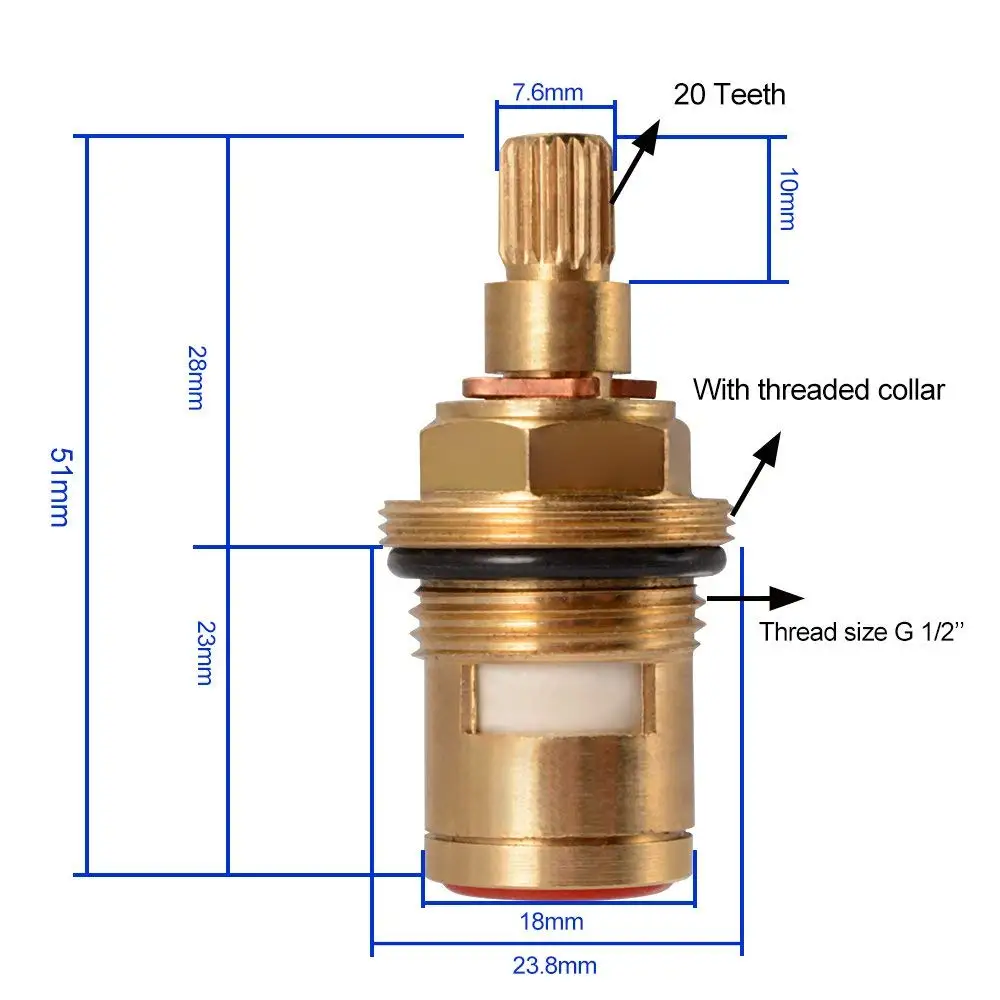 Plumbing Home Furniture Diy Replacement 20 Spline Ceramic Tap