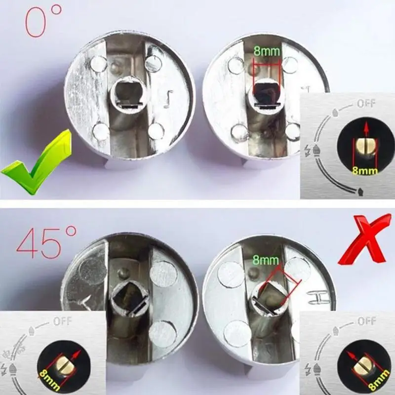 2 шт. 6 мм универсальный металлический поворотный переключатель ручки управления для кухонной плиты инструмент газовая плита духовка варочная панель ручка Сменные аксессуары
