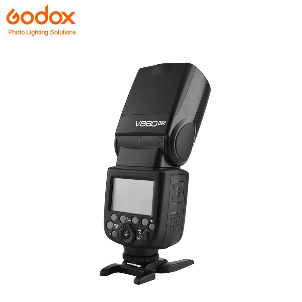 Godox v860ii N камеры Speedlite петлицы Поддержка I TTL HSS для Nikon D800 D700 D7100 D7000 с литий на