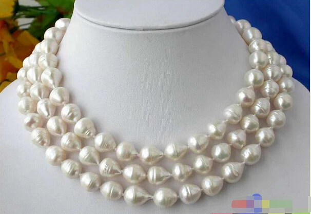 

A LONG 50" 13MM DRIP WHITE FW CULTURED PEARL NECKLACE