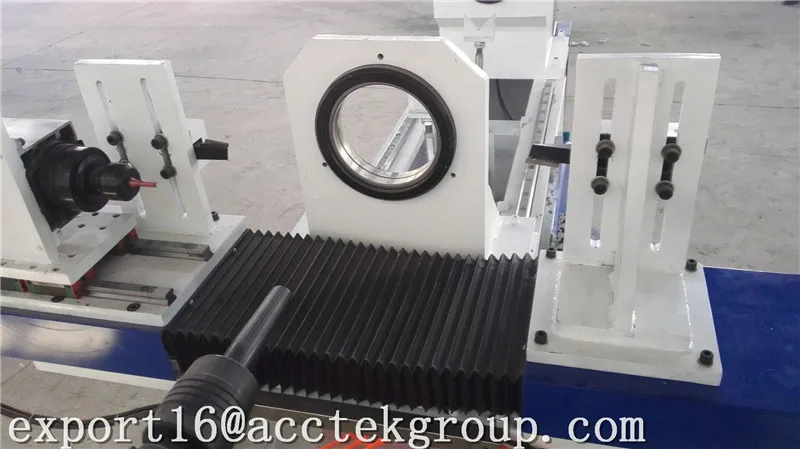  Cheap large hole automatic 2 heads cnc computer controlled wood lathe machine