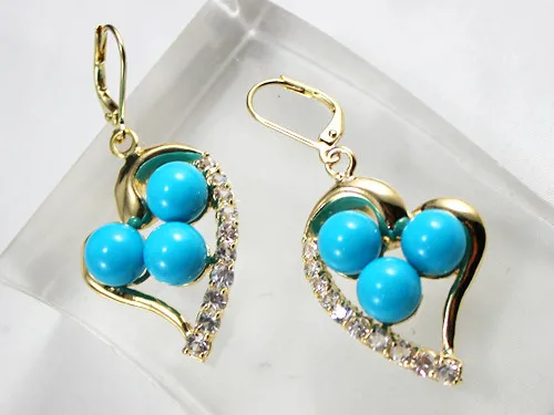 

hot sell new - Latest Round Shell Pearl With Heart-shape Stud Earring ER00061 8mm