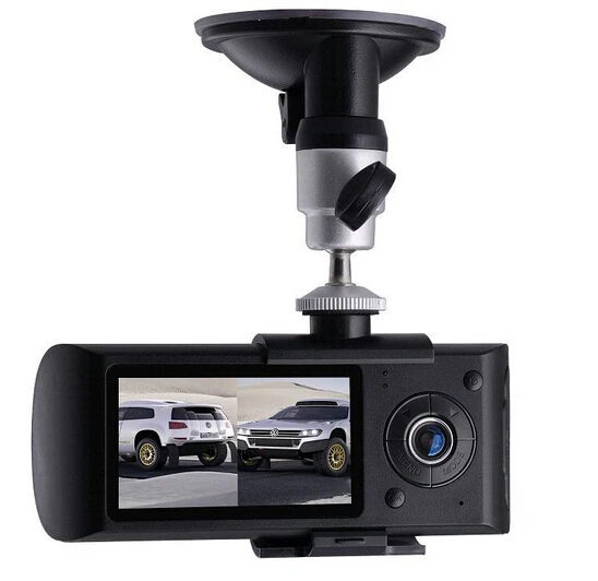 Dual font b Camera b font Car DVR R300 with GPS and 3D G Sensor 2