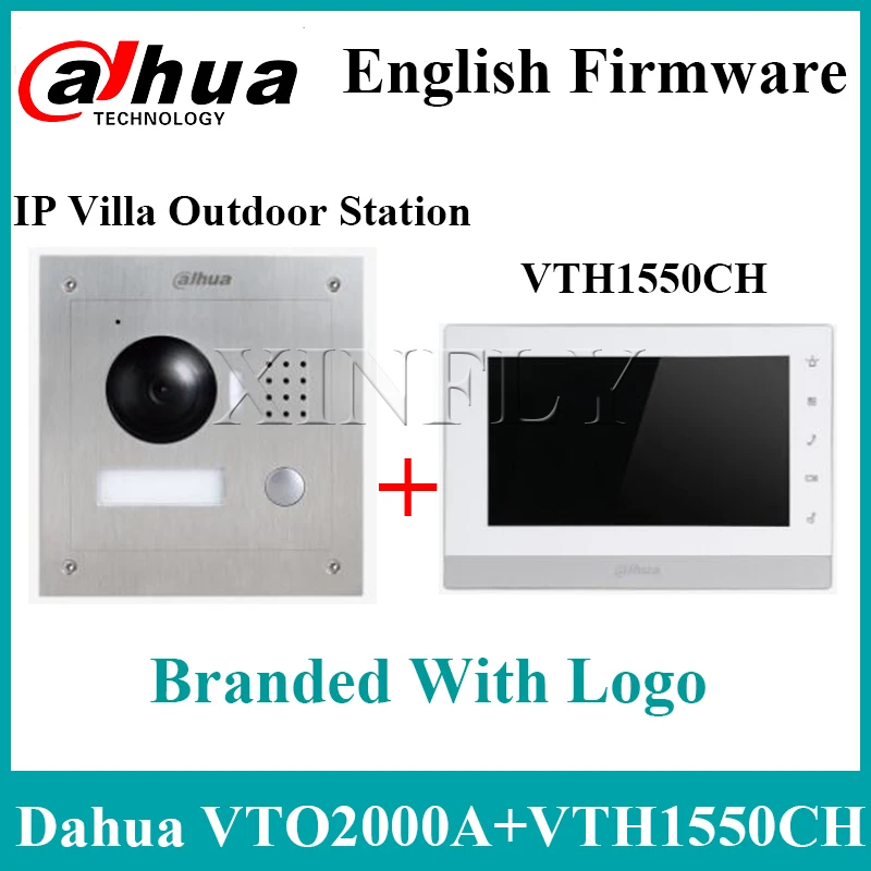Dahua VTH1550CH 7 дюймовый IP комплект VTO2000A 2 дверный пульт дистанционного управления