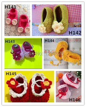 

Fashion Crochet baby shoes infant Blue knitted first walker Crochet baby shoes first walker loafers 0-12M cotton Baby shoes