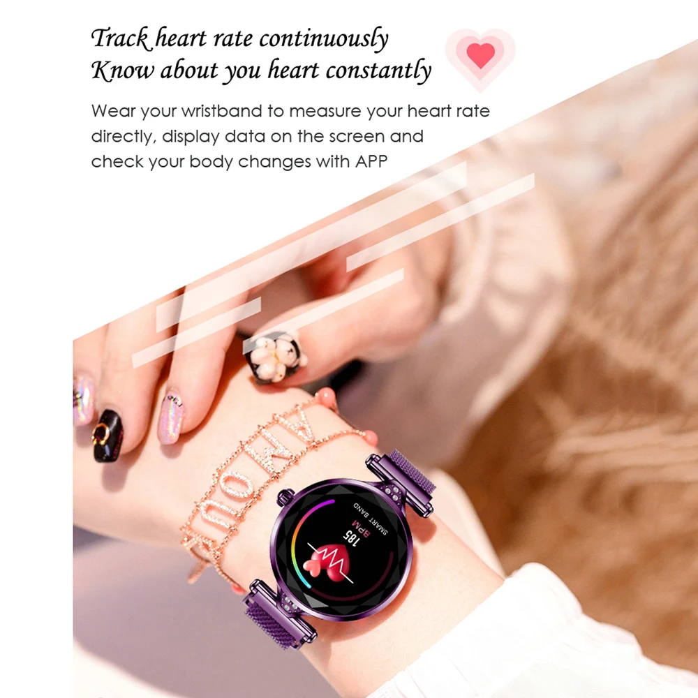 Maxinrytec Роскошные Смарт-часы для женщин Спорт IP67 Водонепроницаемый Bluetooth для Android IOS Iphone Smartwatch подарок для подруги
