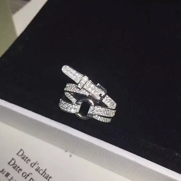 

Designer Fashion 925 Sterling Silver Jewelry 3A Cubic Zirconia Party Belt Ring