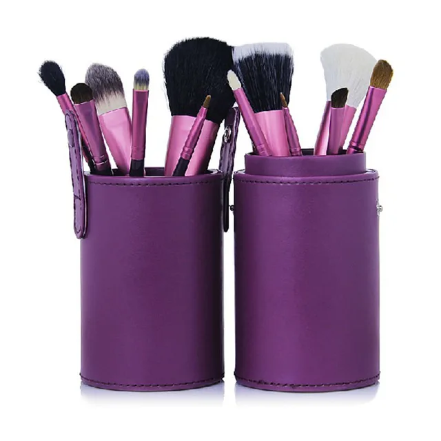 2016 Brand 5 Colours Professional Makeup Artist Brushes + Leather