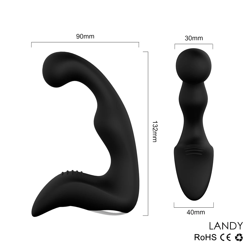 Vibrador USB masajeador de próstata masculino vibrador Anal de silicona 9 velocidades Butt Plug jug