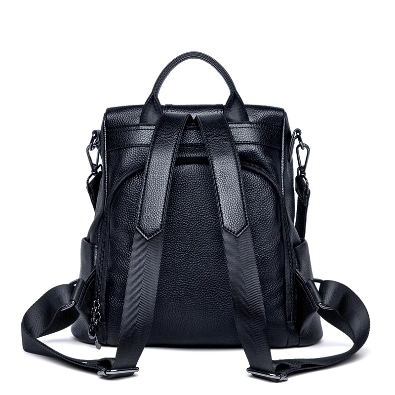 ZOOLER, женские рюкзаки из натуральной кожи, дорожные сумки, новинка, мягкий черный рюкзак, высокое качество, роскошная сумка для книг, Bolsas# Z176