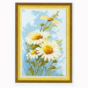 

Blue Daisy floral Wholesale Needlework,Stitch,DIY 14CT DMC Cross Stitch,Sets For Embroidery Kits Counted Cross-Stitching Chinese