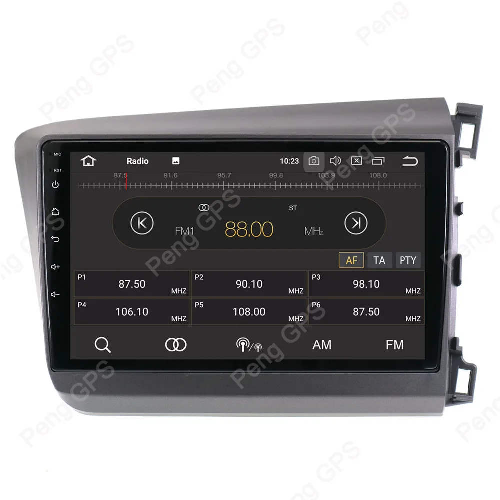 Perfect Octa Core 2 Din Stereo Android 8.0 Car Radio for Honda CIVIC 2012 2013 2014 2015 right hand GPS Navigation CD DVD Player FM 5