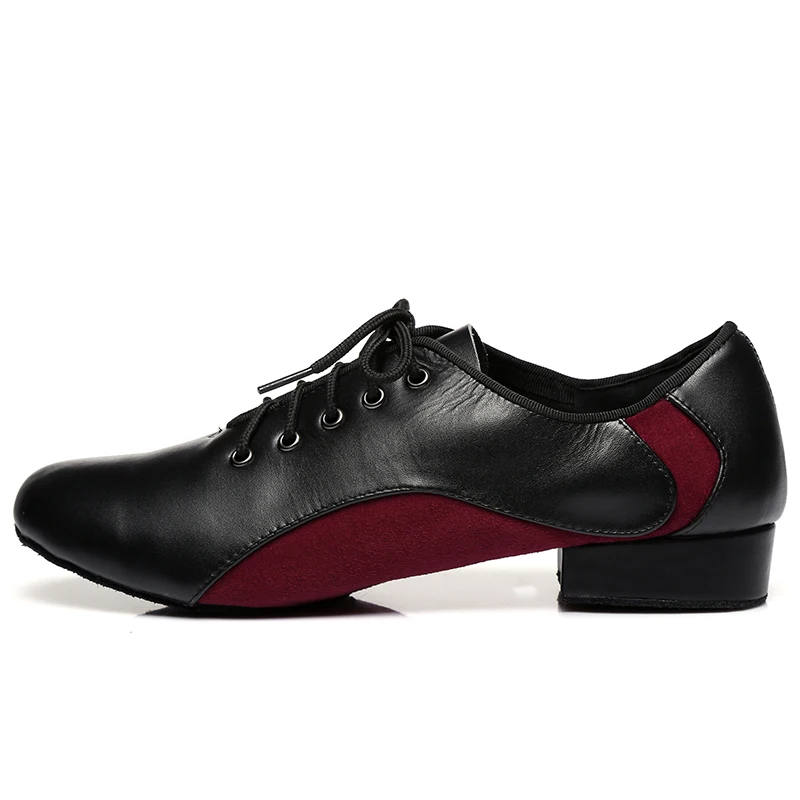 Ballroom Men Shoes Mens Ballroom Dance Shoes genuine leather+PU Latin Dancing Shoes For Men Tango Waltz Male Shoes JuseDanc 2