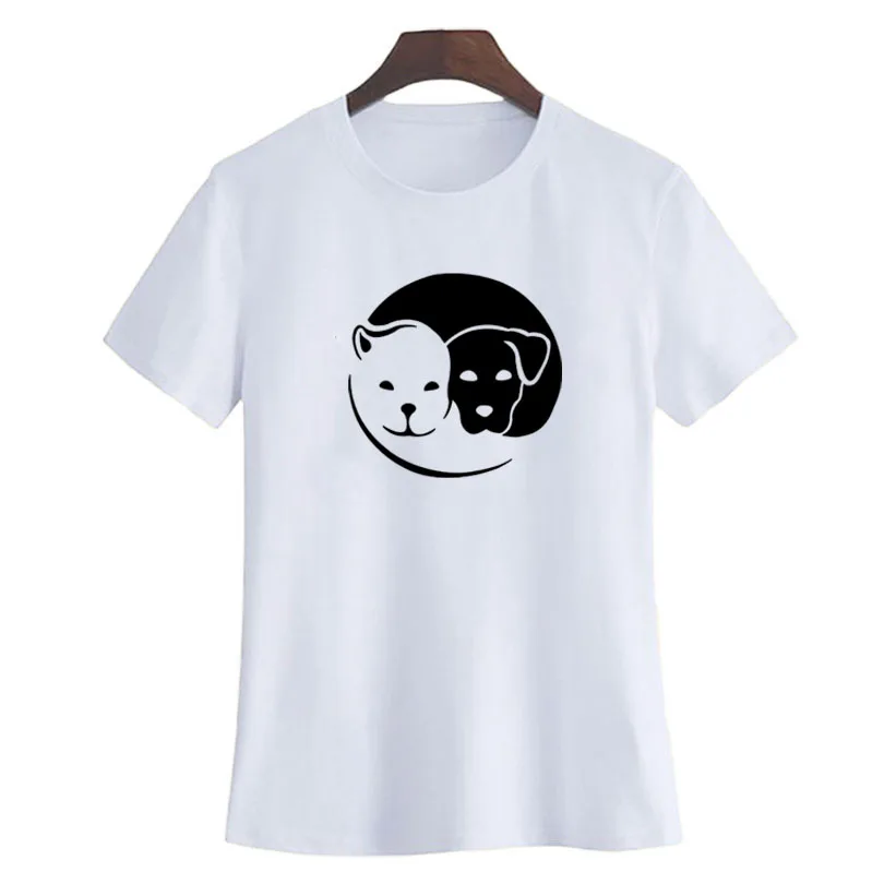 Домашние животные Lover Для женщин s Костюмы Ulzzang Harajuku хлопок футболка с короткими