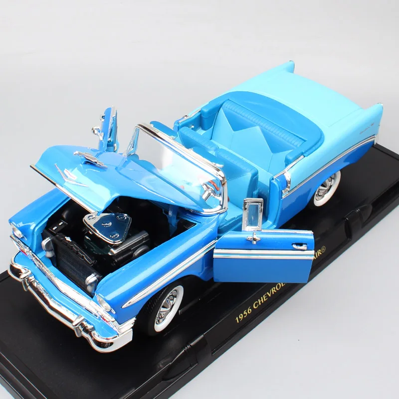 1:18 дорожные фирменные Классические chevy 1956 CHEVROLET BEL AIR игрушечные машинки модели масштабная модель машинки миниатюрный из коллекции для взрослых