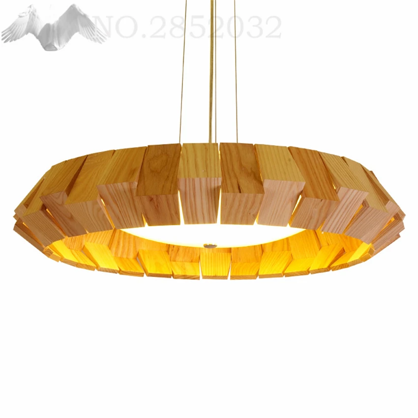 

2017 Modern Creative Nordic Wood ChandelierLiving Room bedroom Lamps Bedroom Restaurant Wooden Corridor Lights Pendant Lamp