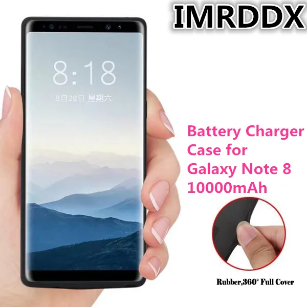 10000 мАч Мощность чехол для Galaxy Note 8 банк Батарея Зарядное устройство samsung Note8