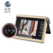 3 дюймов светодио дный дверной глазок двери колокол глаз дверной звонок Камера ZJA-D13 фото/видео Пресс Запись с ИК Ночное видение 1,0