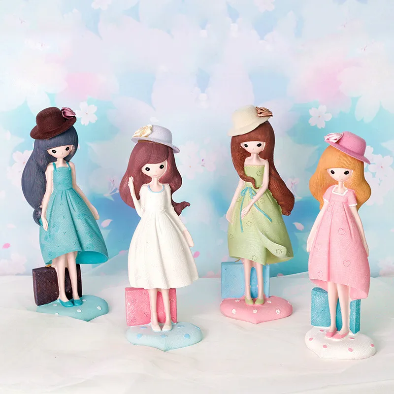 

New Cute cartoon little decorative ornaments creative cake potted photography hand decorated two boys and girls gifts