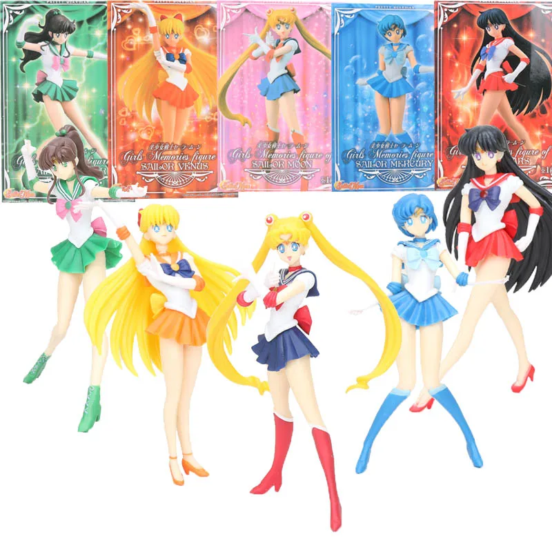 

Sailor Moon Figure 16cm Tsukino Usagi Mercury Mars Venus Jupiter Chibiusa Meiou Setsuna Kaiou Figure Cake Decorations PVC Model