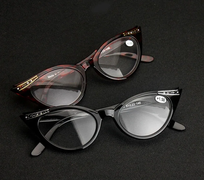 Очки для чтения «кошачий глаз» Для женщин дальнозоркостью тонкий очки с пружинным шарниром очки для чтения 1,5 2,0 2,5 3,0 3,5 диоптрий