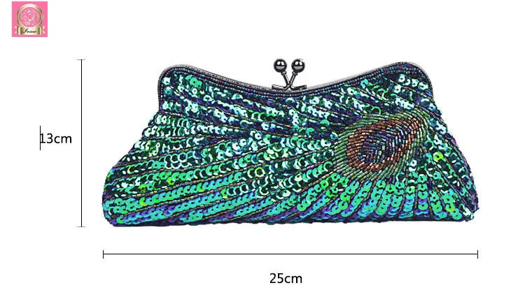 Винтажные вечерние сумочки с пайетками, женские вечерние сумочки, клатчи, свадебные сумочки, мини сумочки с пайетками и цепочкой, с рисунком павлина