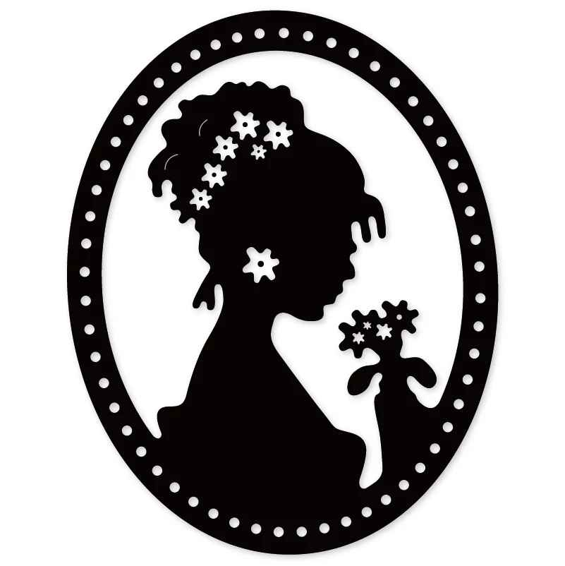 

Estel Flower Beauty Girl Oval Frame Embossing Metal Cutting Dies Stencil New Arrival DIY Scrapbook Paper Cards Craft Knife Mold