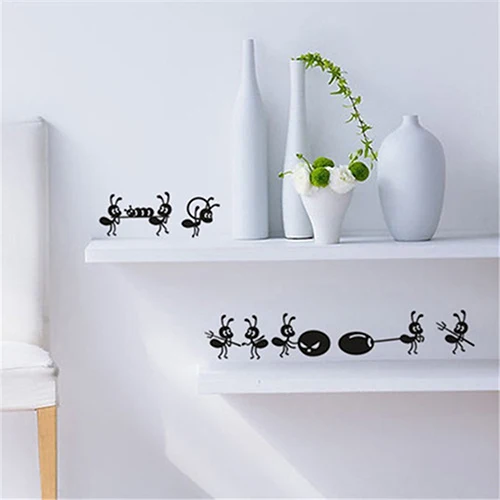 6*43cm Furnishing Wall Sticker Cartoon Ant Decoration Glass Stickers Mirror Window Decor Kitchen Bathroom Bedroom Wall Stickers 6*43cm Furnishing Wall Sticker Cartoon Ant Decoration Glass Stickers Mirror Window Decor Kitchen Bathroom Bedroom Wall Stickers