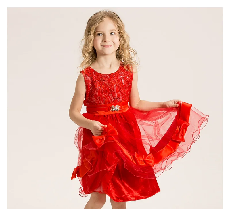 (SexeMara) 2016 Baby Girl Summer Wedding Ruffle Dress Kid Brand Style