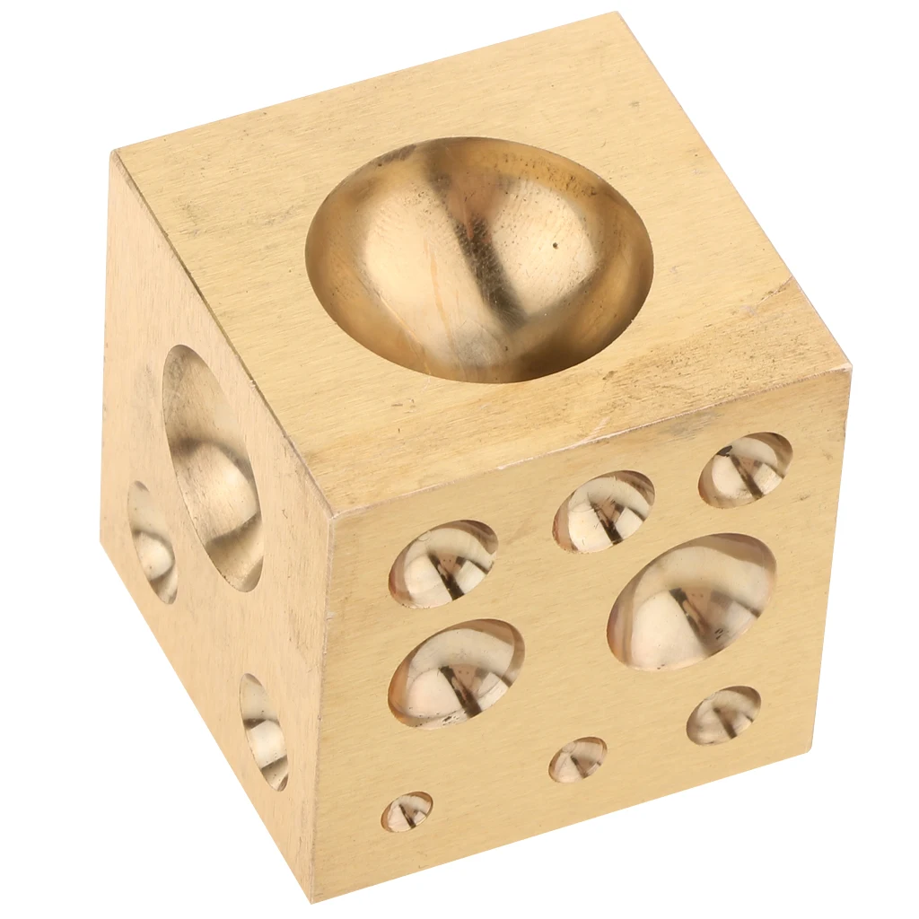 MagiDeal Jewelers Dapping Block Square Punch Dome Jewelry Making Bench Tool