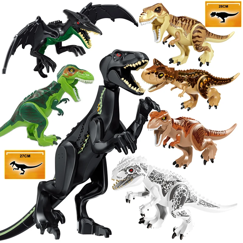 

Dinosaur Blocks Building Bricks Set Model Legoing Jurassic World 2 Tyrannosaurus Indominus I-Rex Assemble kids Toy