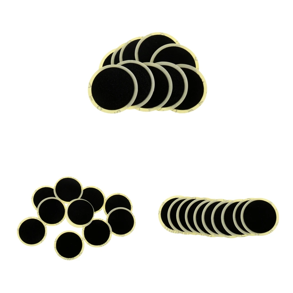 30 Pieces 25mm Universal Rubber Bicycle Bike Puncture Repair Patches Kits for Bicycle Repairing Tire Inner Tube Tyre Air Bed