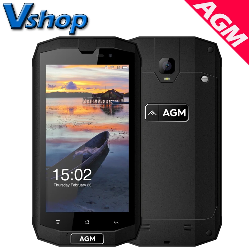 Original AGM A1Q 4G Mobile Phones Android 7.0 4GB+64GB Quad Core Smartphone IP68 Waterproof Dual SIM 5.0 inch NFC Cell Phone | Мобильные