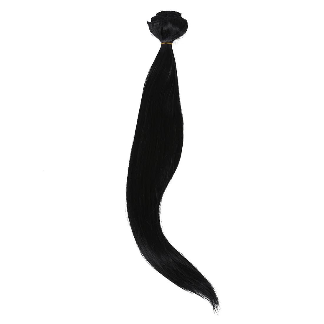 

8 Pcs 20" #1b Natural Black Straight Full Head Clip In Synthetic Hair Extensions