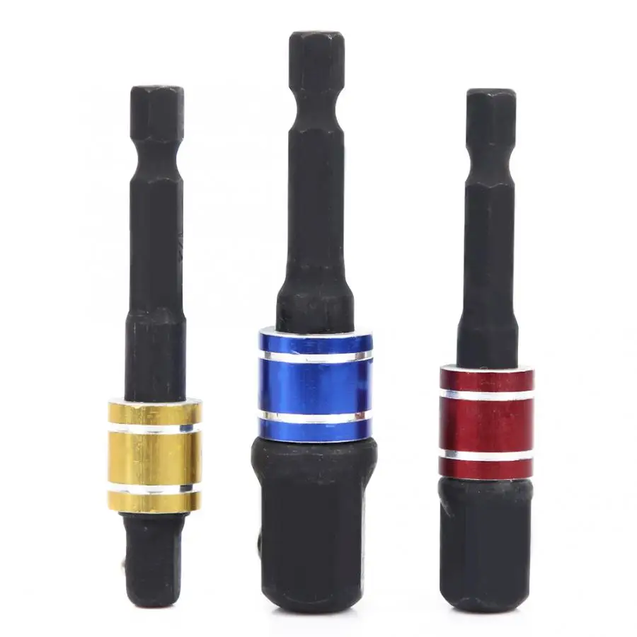 3 Pcs Red Yellow Blue CR-V Steel Socket Adapter Bar Extension Rod 1/2'' 3/8'' 1/4'' Socket Adapter Set