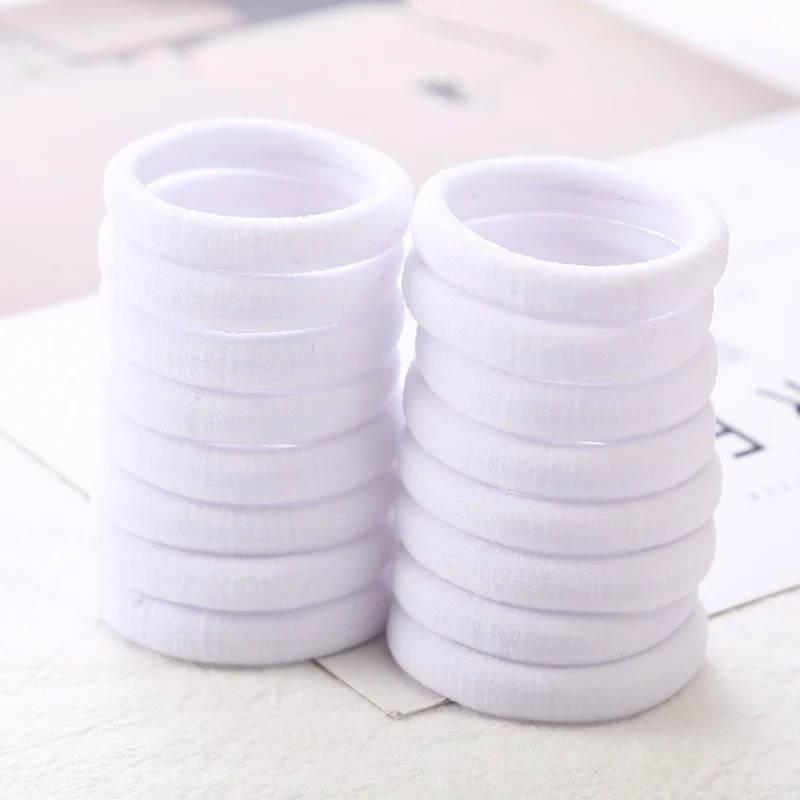 

50pcs/bag 40mm Elastic Hair Bands For Women Ponytail Holder Tie Gum Scrunchie Girl Tie Gum Headband Hair Accessories