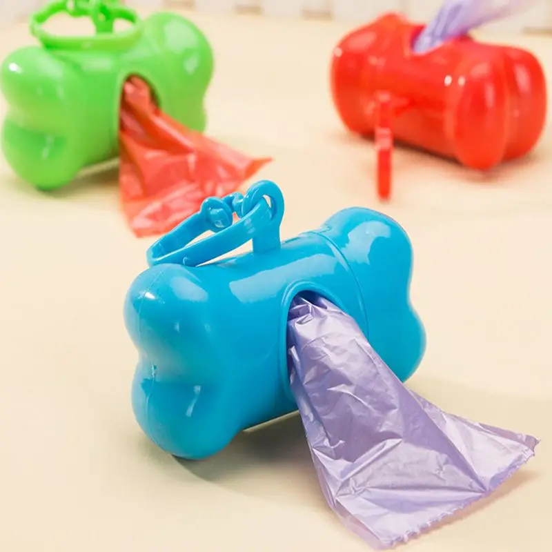 1 Pcs Pet Waste Bag Dispenser For Dog Poop Bags Accessories Bone Shape Plastic Small Holder | Дом и сад