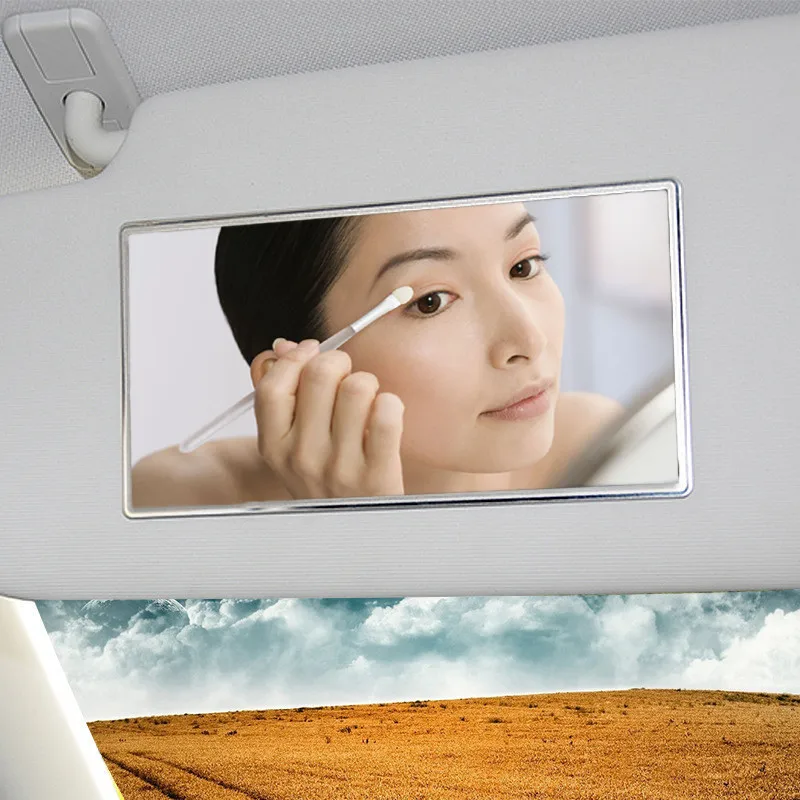 

Stainless Steel Cosmetic Mirror and Durable Car Steering Wheel Covers and Mirror Car Supplies Decorative Mirror for Sun Visor