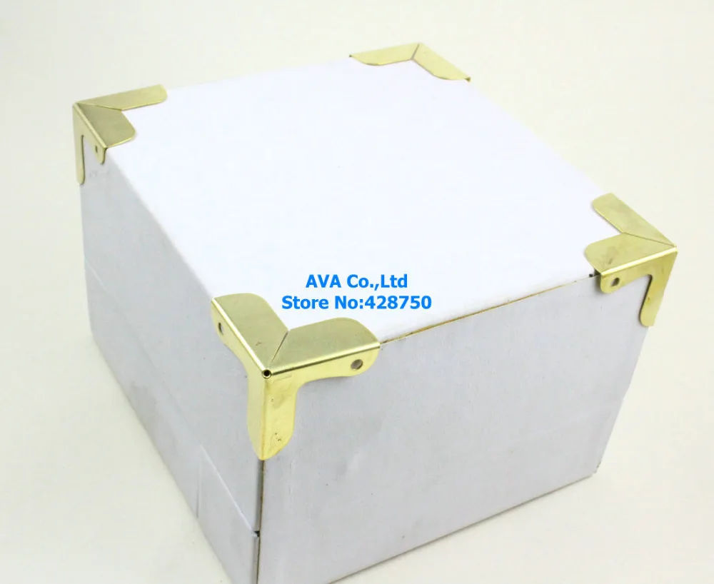 40 штук 27 мм золотая коробка для ювелирных изделий угловая Подарочная коробка Угловой протектор