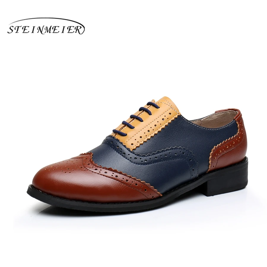 

Free shipping 2015 women Genuine Leather fashion oxford casual Lace-Up flats shoes Oxfords shoes for women